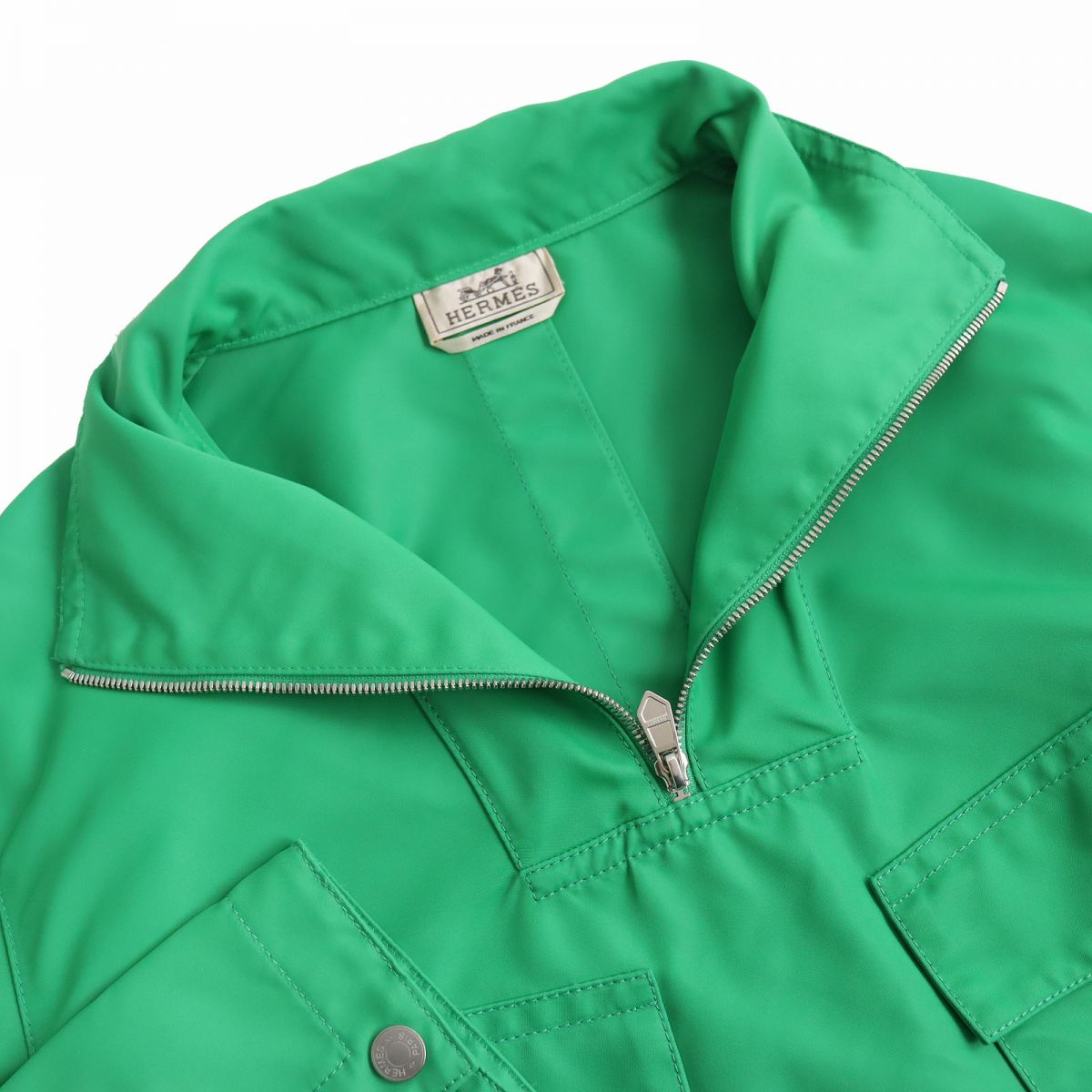 HERMES pullover *See photo. green mens Used