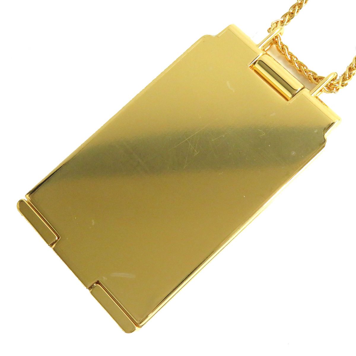 HERMES Necklace Gold Plated Gold x Multicolor Women Used