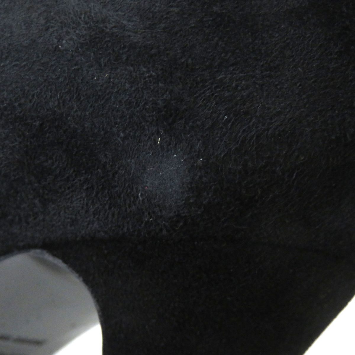 HERMES pumps Main: Suede leather black Women 37 Used