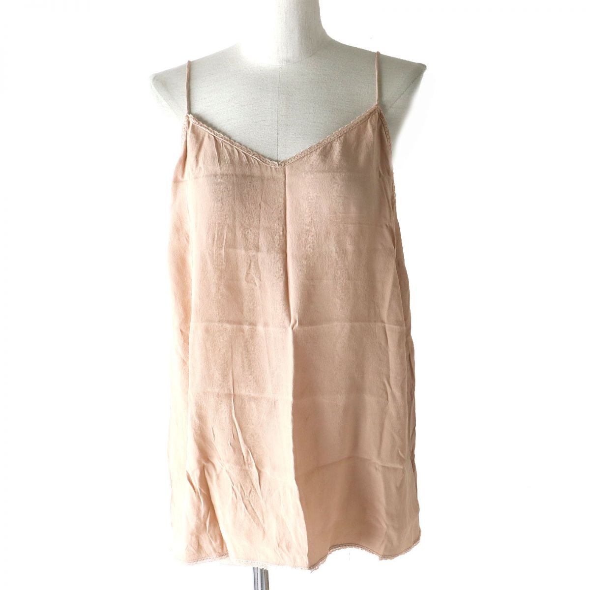 GUCCI camisole Main: Cotton, Main: Nylon, Main: 76% acetate, Main: 24% silk light beige Women 44 Used