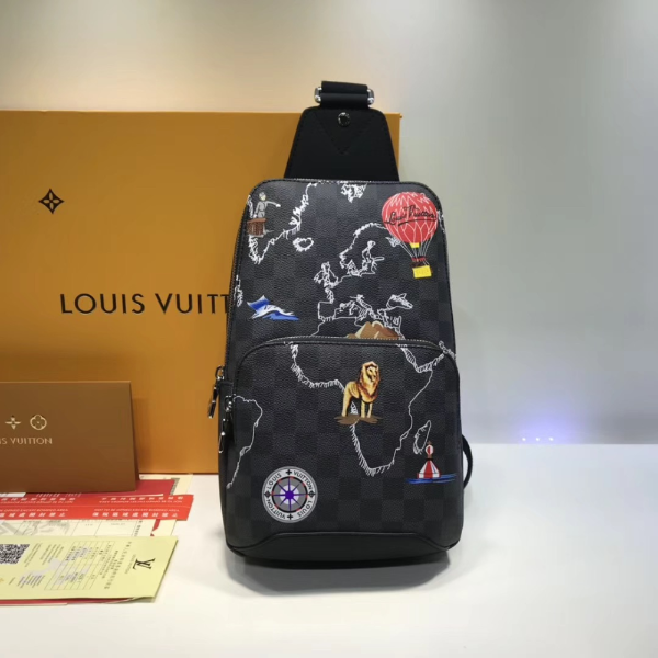 Louis Vuitton Avenue Sling Bag Damier Graphite Maps of the Renaissance