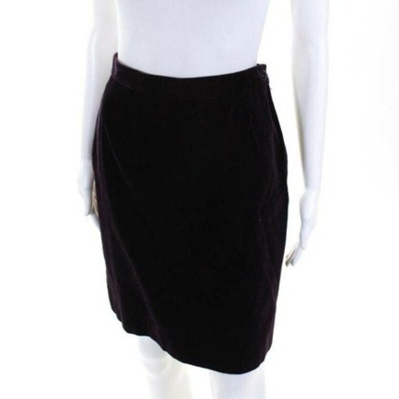 Early Vintage Gucci Purple Velvet Pencil Skirt