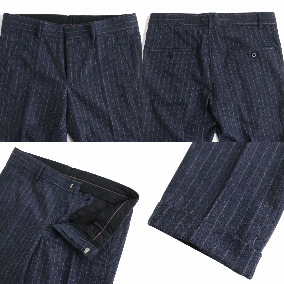 HERMES suit Outer: 100% wool, Lining: 100% cupra, Part: 100% cotton Navy mens Used