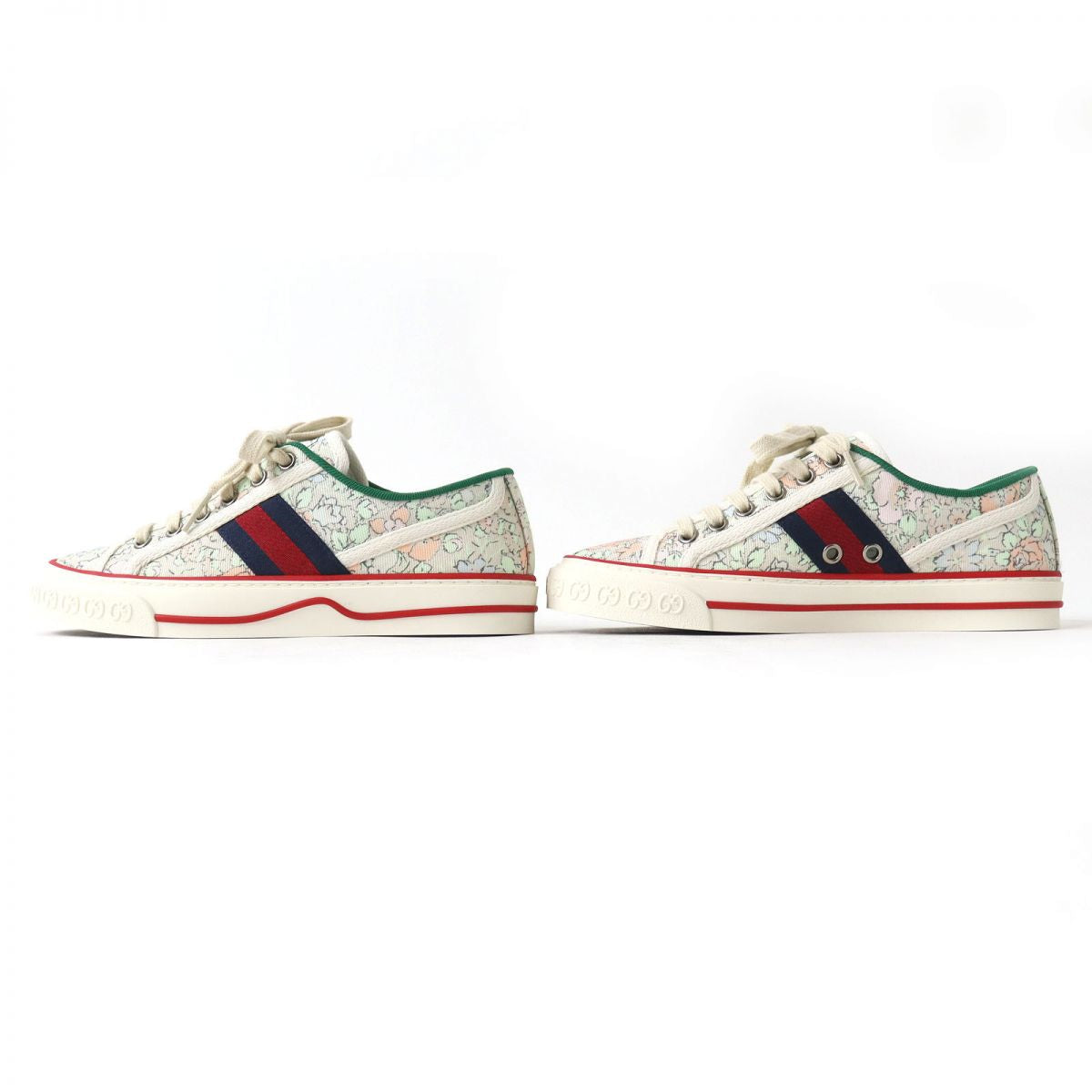 GUCCI sneakers Canvas Rubber Ivoryx multicolor Women 34.5 Used