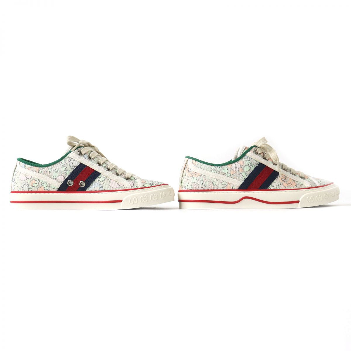 GUCCI sneakers Canvas Rubber Ivoryx multicolor Women 34.5 Used
