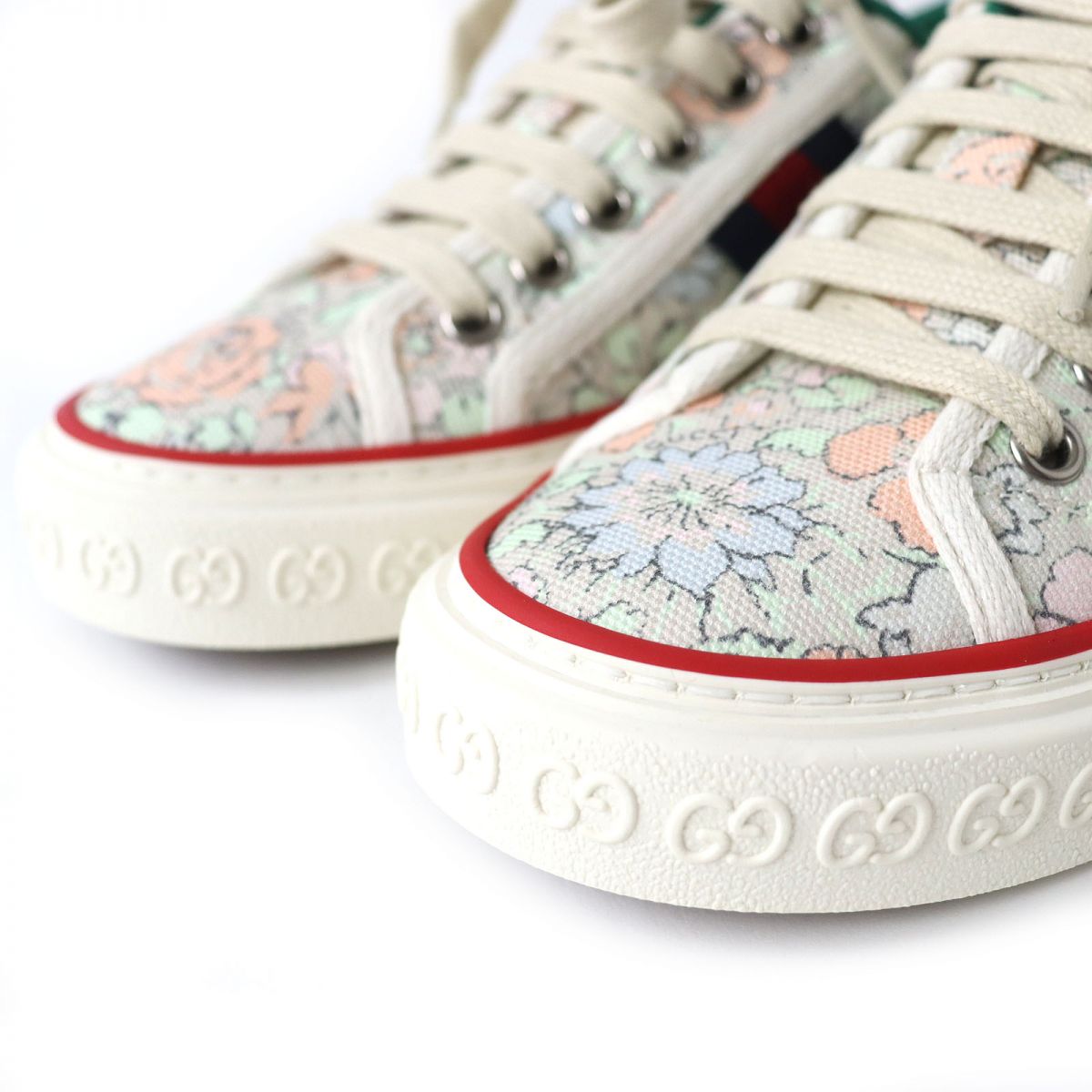 GUCCI sneakers Canvas Rubber Ivoryx multicolor Women 34.5 Used