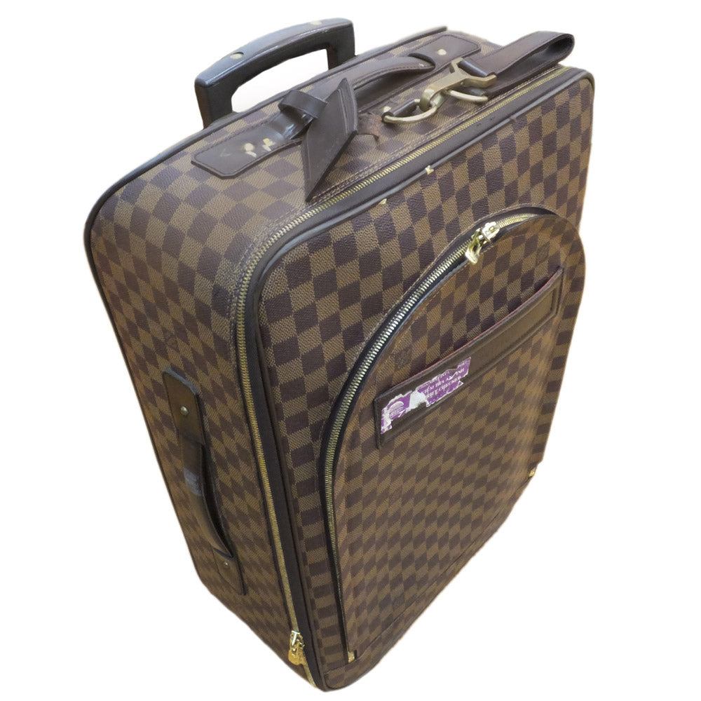 Louis Vuitton 55 Carry Case N23294 Travel Bag Damier Brown G  Linen Leather suitcase