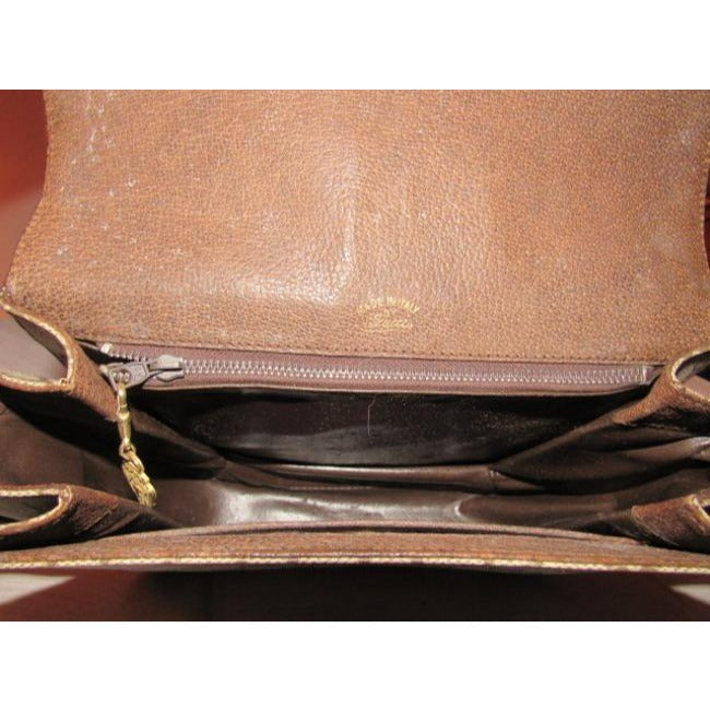 Gucci Vintage Pursesdesigner Purses Brown Large G Logo Print Coated Canvas And Leather Leathercanvas