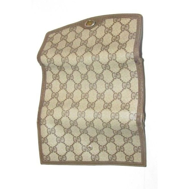 Gucci Brown Guccissima Print Xl Early Tri Fold Continental Wallet