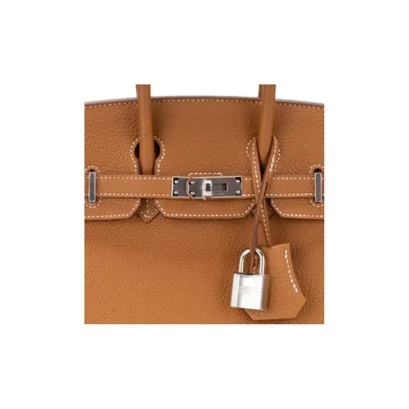 HERMES Birkin 25 Bag brown togo Leather Handbag (25,28,32)  silver hardware