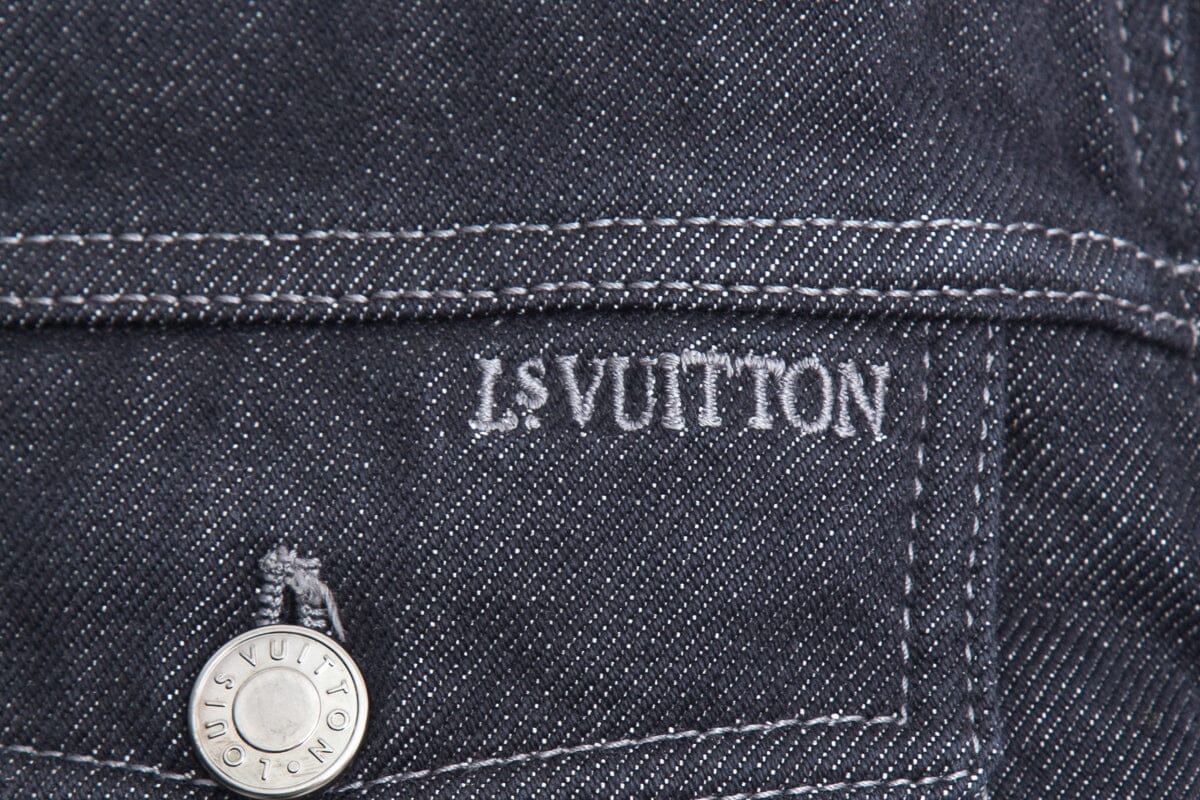 Louis Vuitton Dark Denim Button Up Jacket SZ 52