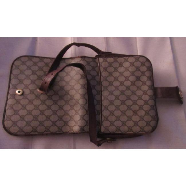 Gucci Vintage Pursesdesigner Purses Brown Large G Logo Print Coated Canvas And Leather Leathercanvas