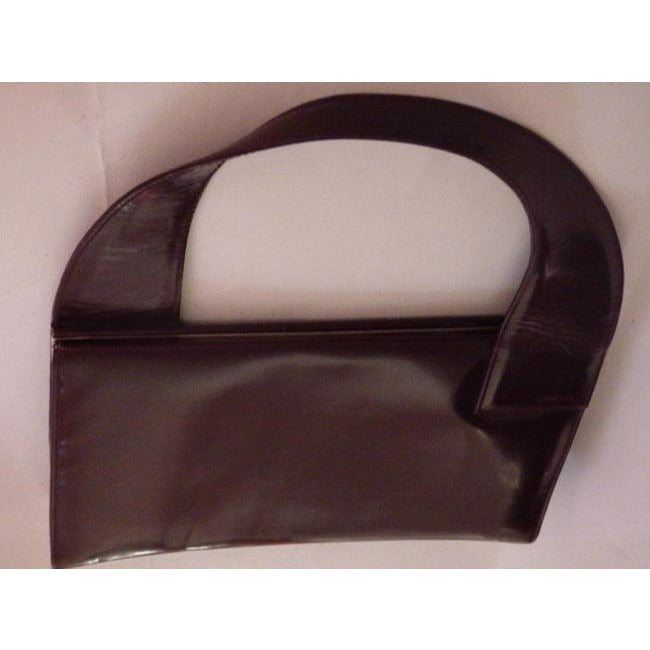 Gucci Vintage Glossy Brown Leather Shoulder Bag