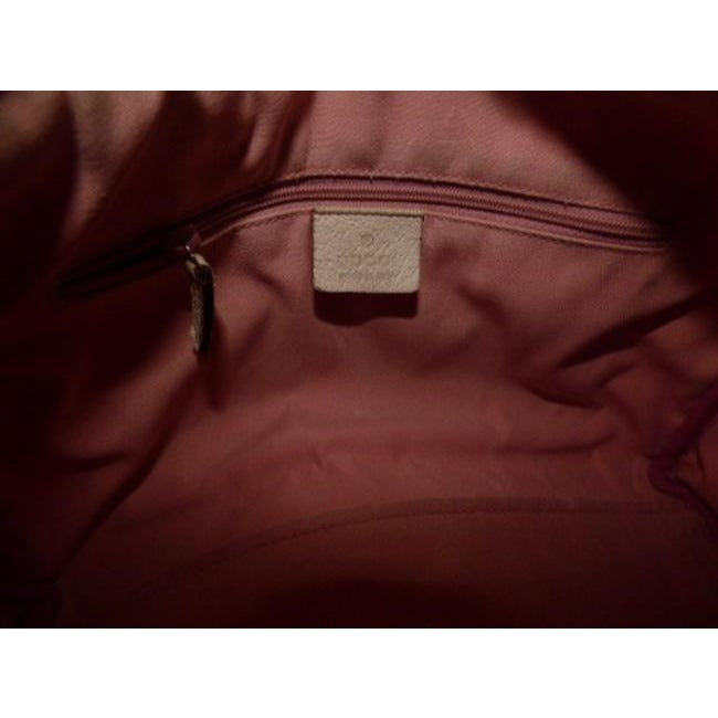 Gucci Small Logo Pink Canvas And Leather Satchel
