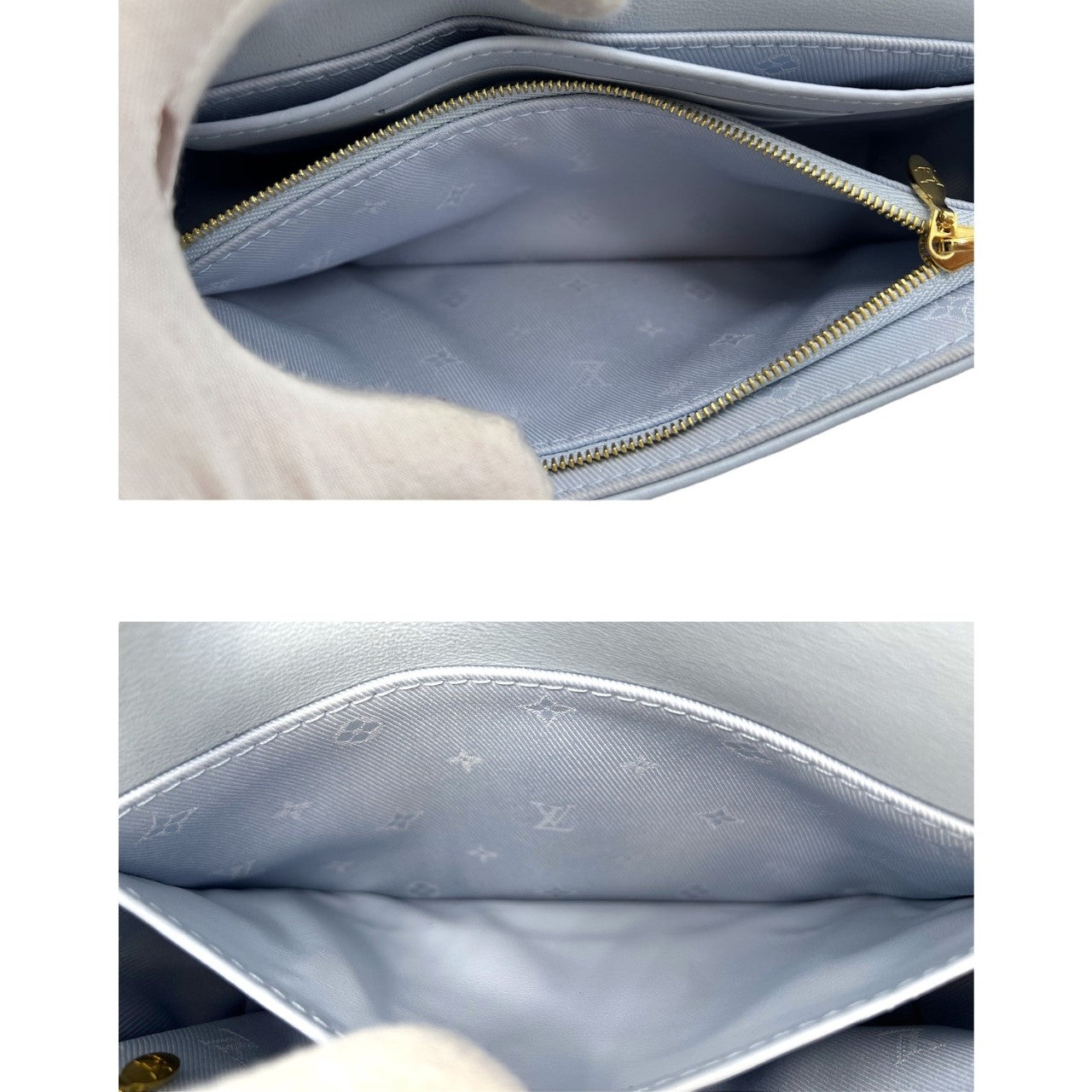 Louis Vuitton Blue Glacier Wallet on Strap Bubblegram