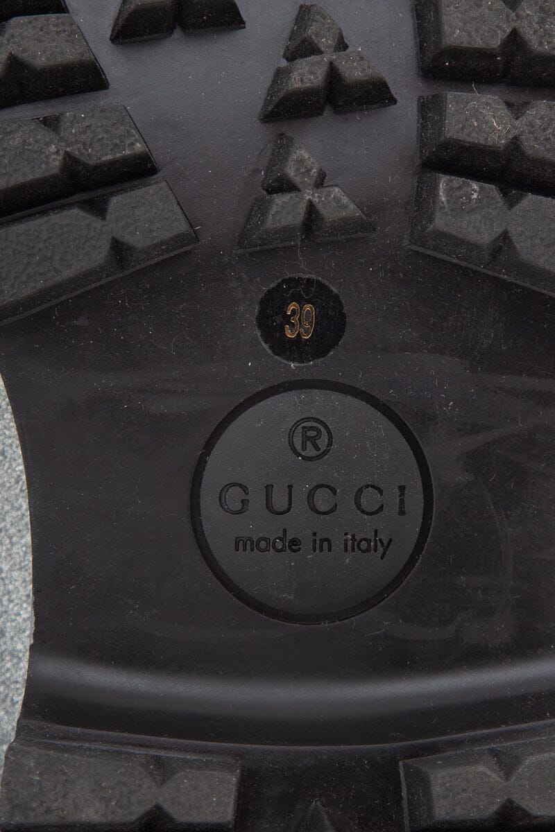 Gucci Silver Glitter Horsebit Platform Loafers SZ 39