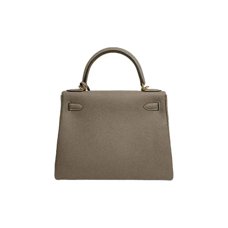 HERMES Kelly 25 elephant gray Togo leather Bag Handbag (25,28)
