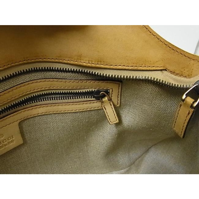 Gucci Vintage Satchelsdesigner Purses Buttery Camel With Brass Hardware Leather Satchel