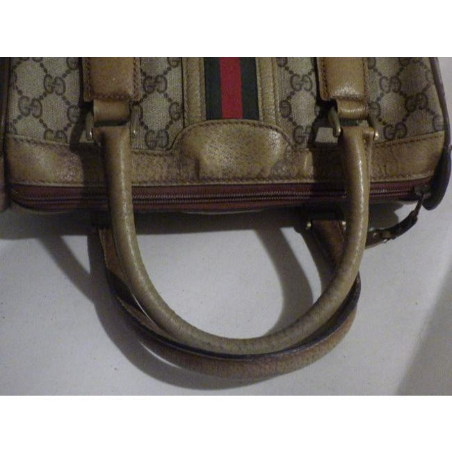 Gucci Boston Vintage Logo Brown Gg Canvas Satchel