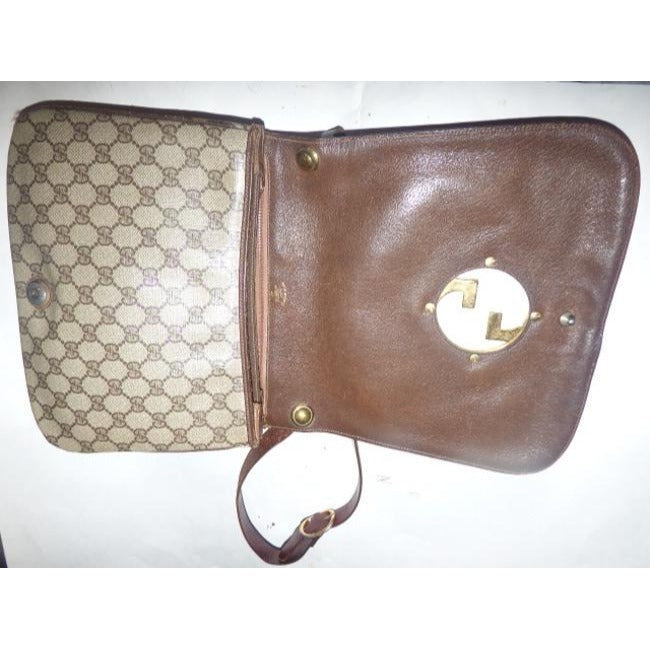 Gucci Brown Guccissima Print Leather Original Blondie Saddle Bag