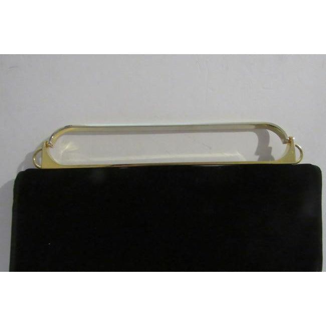 Gucci Evening W Two Way Removable Chain Strap Black Leather Velvet Shoulder Bag