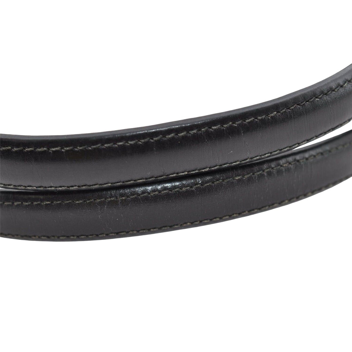 Gucci black leather top handle Kelly bag with blue lapis