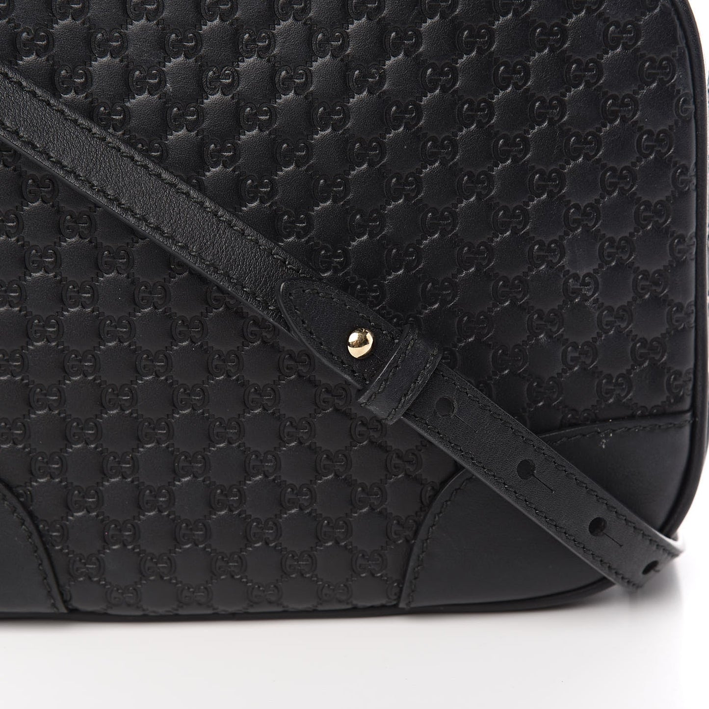 Gucci GG Microguccissima Leather Bree Camera Bag in Black