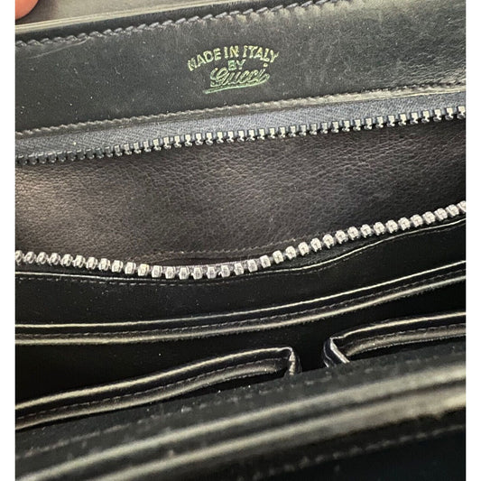 Gucci, navy leather shoulder bag satchel