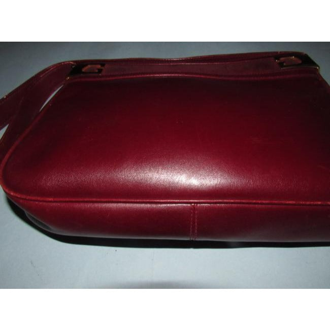 Gucci Supreme Shoulder Bucket With Gold Gg Accents On Top Burgundy Leather Hobo Bag