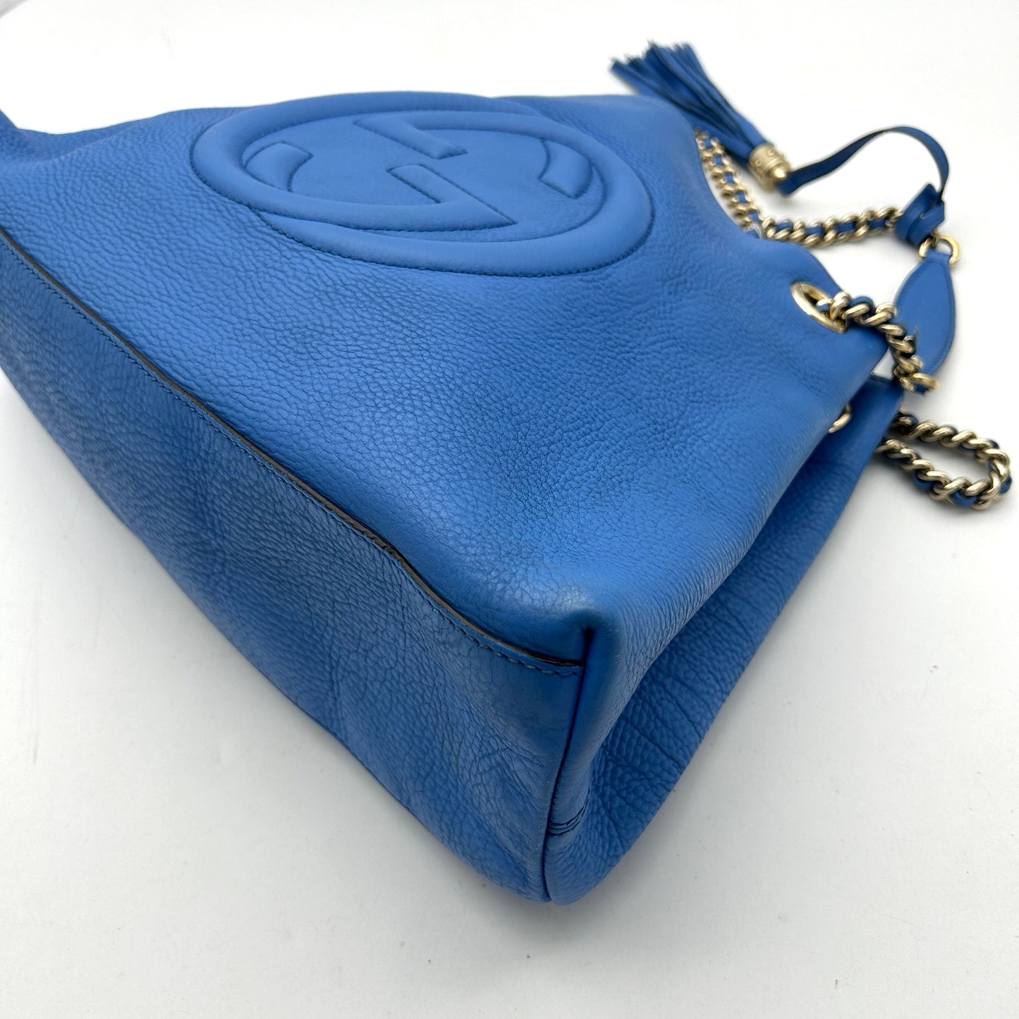 Gucci | Bags | New Gucci Soho Limited Ed Caspian Blue Double Chain Shoulder Bag AE935