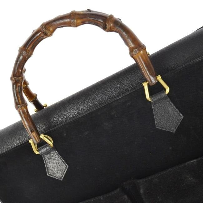 Gucci Xl Vintage Pursesdesigner Purses Black Leather Satchel