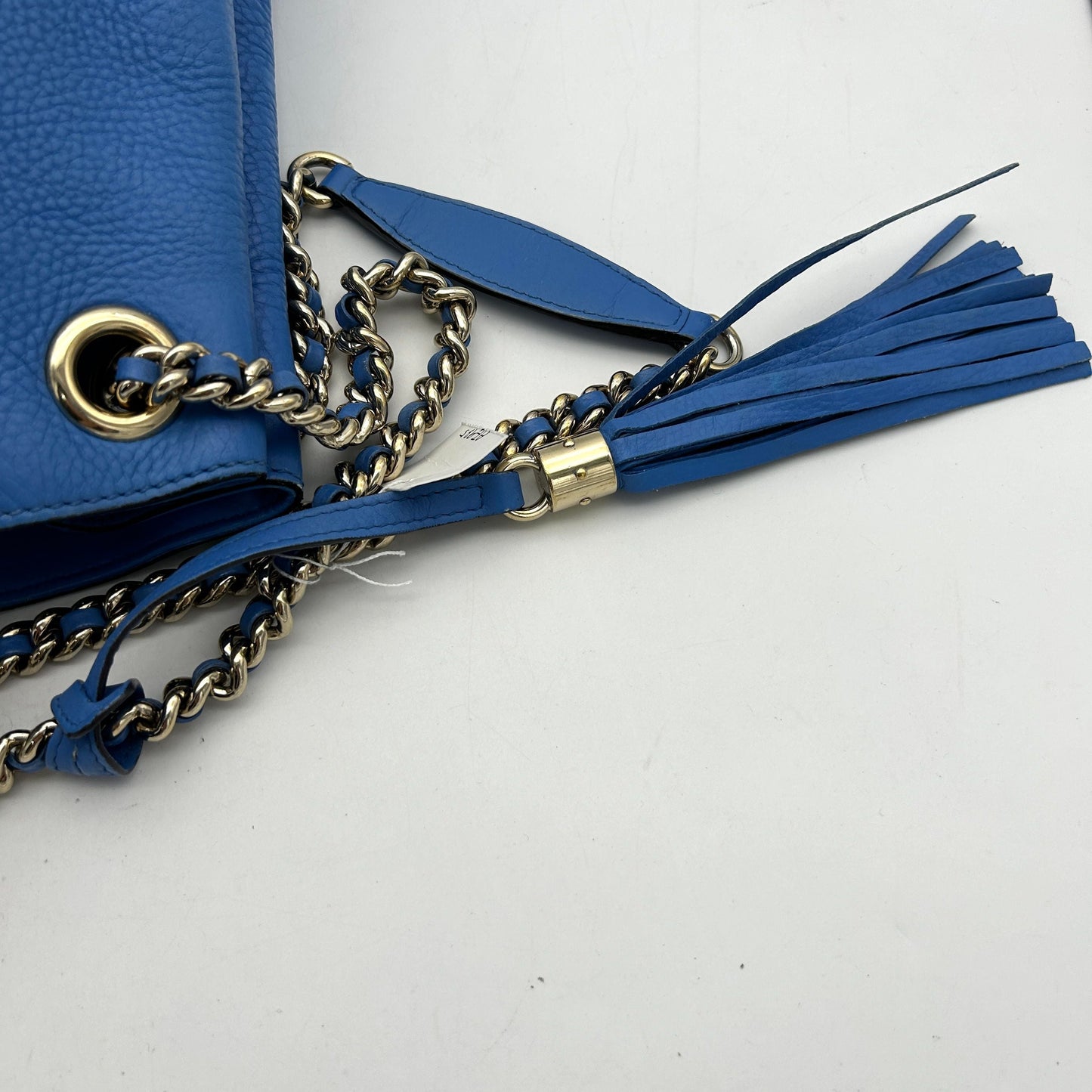 Gucci | Bags | New Gucci Soho Limited Ed Caspian Blue Double Chain Shoulder Bag AE935