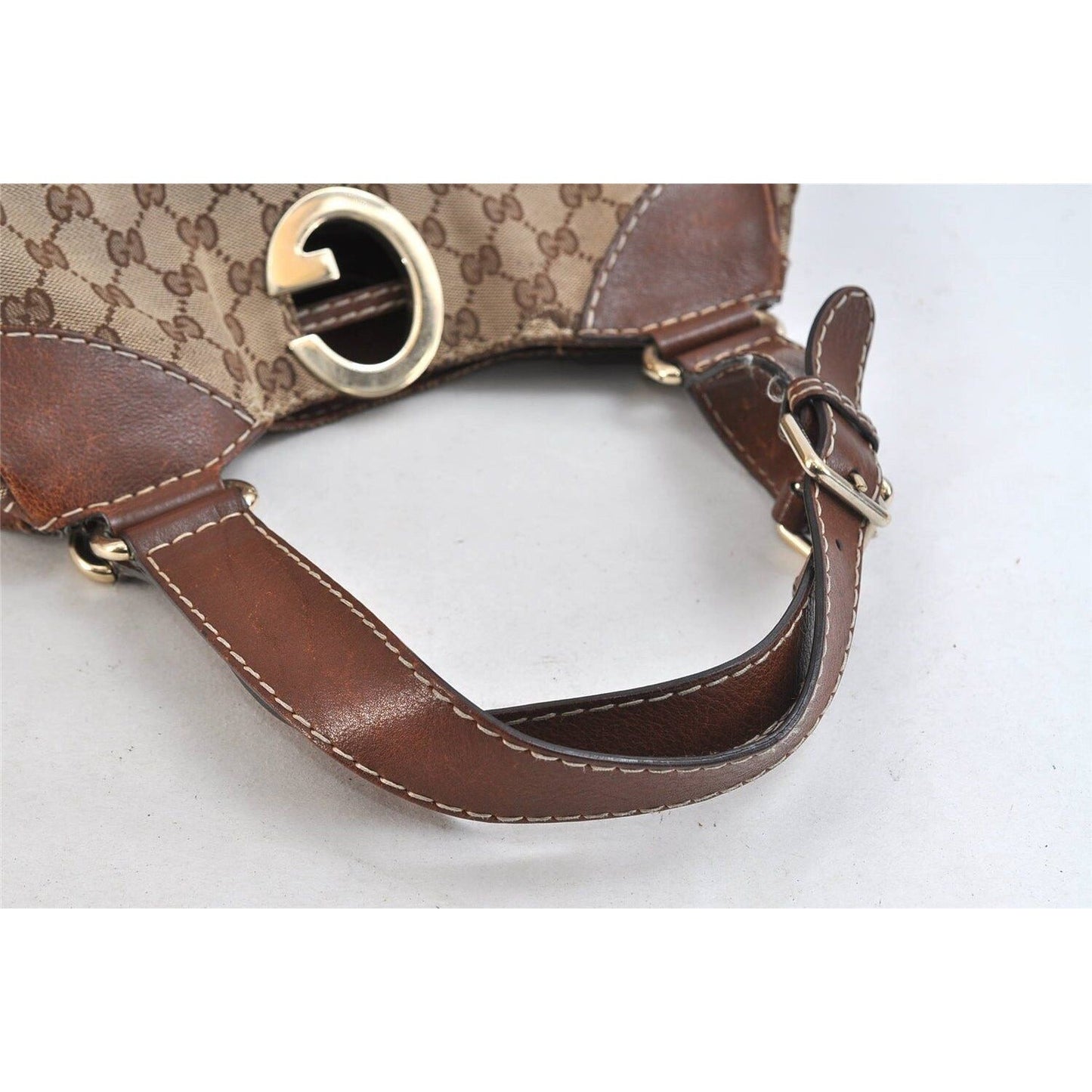 Gucci 'Charlotte' brown Guccissima XL satchel w chrome G