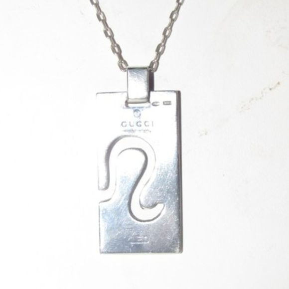 Gucci Bold Sterling 'leo' Zodiac Symbol Pendant