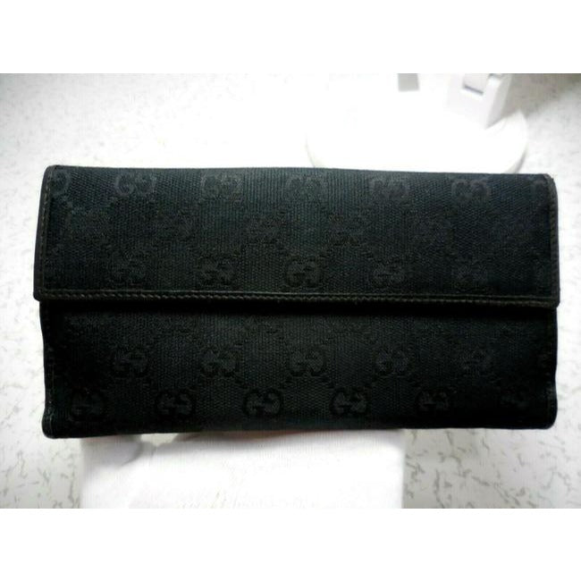 Gucci Black G Print Abbey Continental Wallet