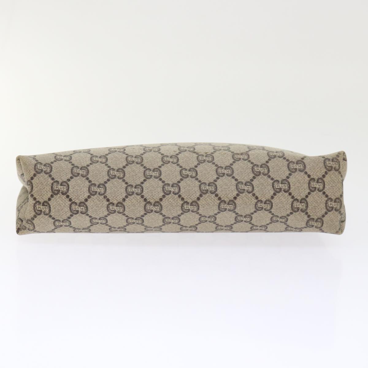 GUCCI GG Plus Canvas Clutch Bag PVC Leather Beige  ep1039
