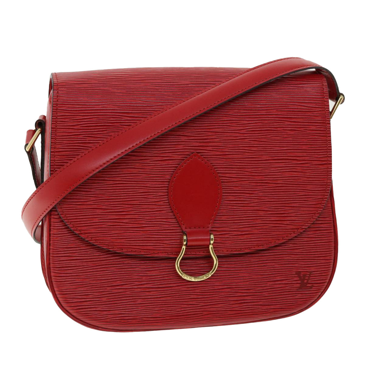 LOUIS VUITTON Epi Saint Cloud GM Shoulder Bag Red M52197 LV Auth ep218