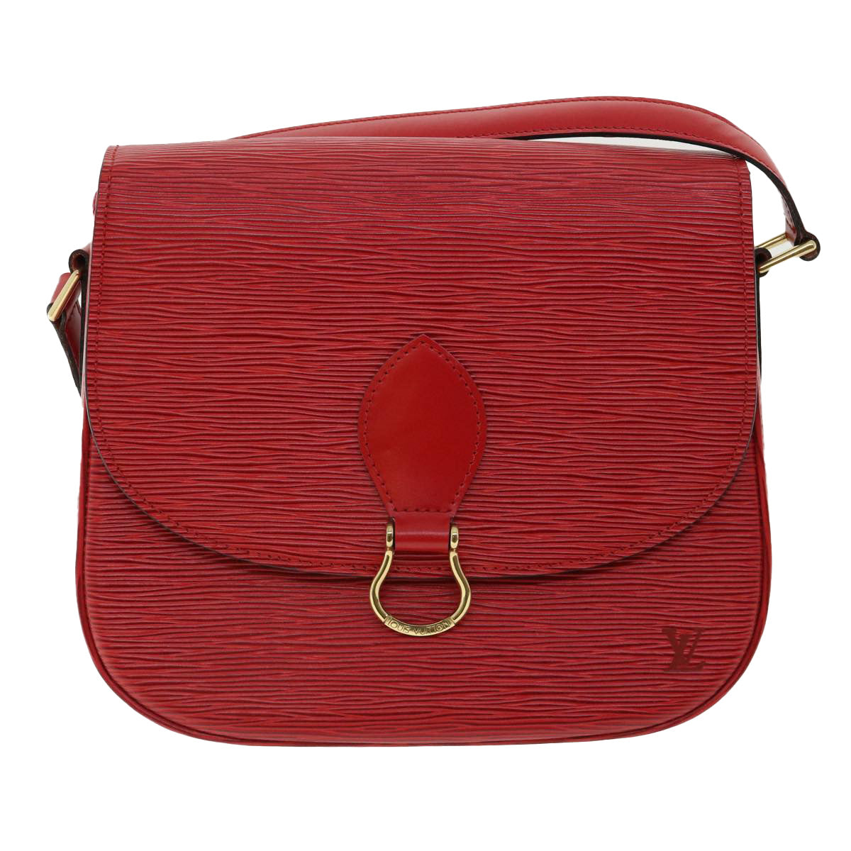 LOUIS VUITTON Epi Saint Cloud GM Shoulder Bag Red M52197 LV Auth ep218