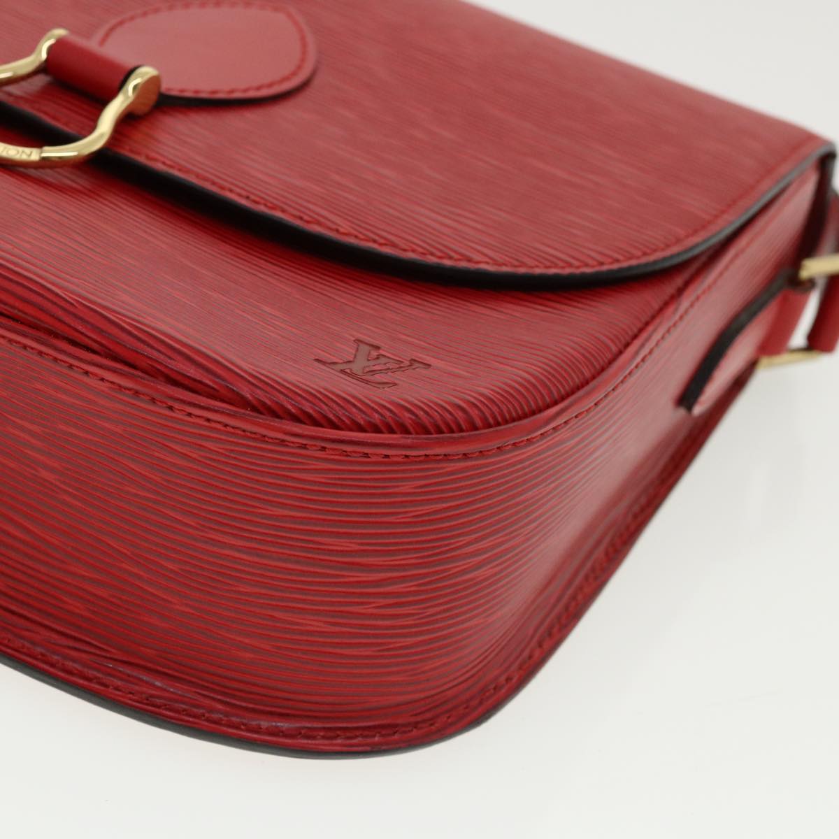 LOUIS VUITTON Epi Saint Cloud GM Shoulder Bag Red M52197 LV Auth ep218
