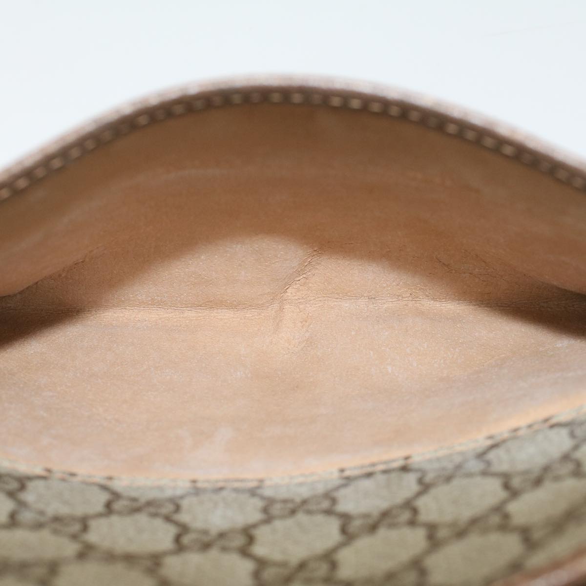 GUCCI GG Canvas Clutch Bag PVC Leather Beige  ep898