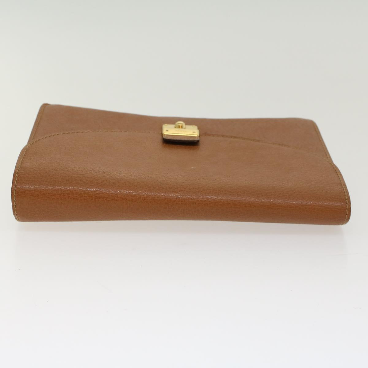GUCCI Clutch Bag Leather Brown  ep904