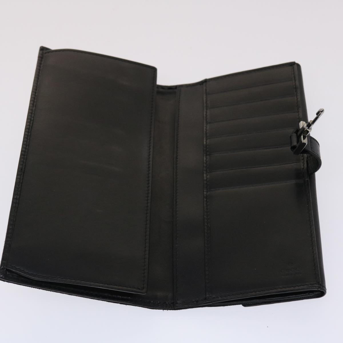 Gucci GG Canvas Jackie Long Wallet Leather Black  ep953