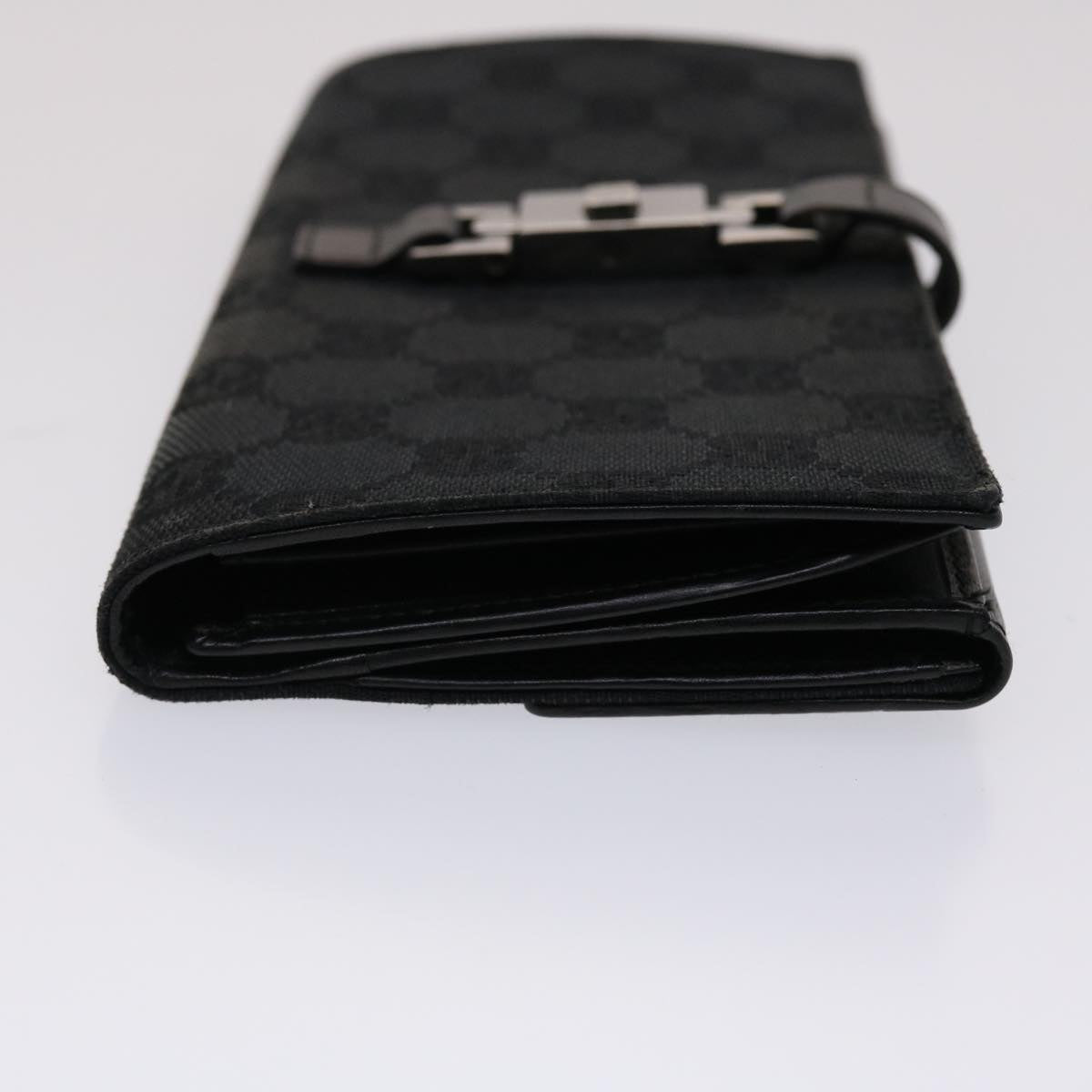 Gucci GG Canvas Jackie Long Wallet Leather Black  ep953