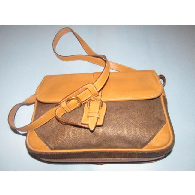 Gucci Gg Supreme Shoulder Heavy Gucci Logo In Brown Coated Canvas And Leather Cross Body Bag