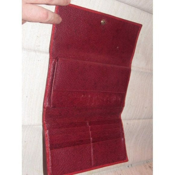 Gucci Deep Red Leather With An Embossed G Print Xl Designer Wallet