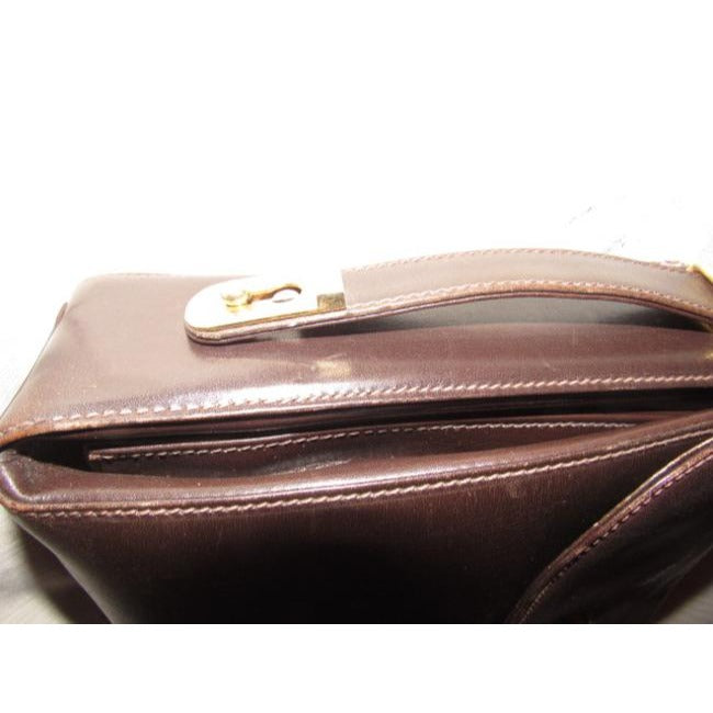 Gucci Vintage Pursesdesigner Purses Rich Brown Leather Satchel