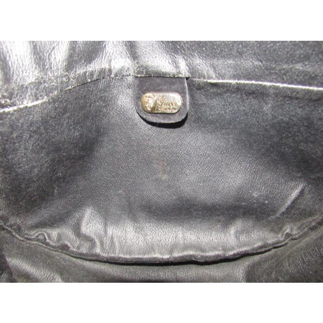 Gucci Vintage Pursesdesigner Purses Black With Small G Logo Print Coated Canvasleather Leathercoated