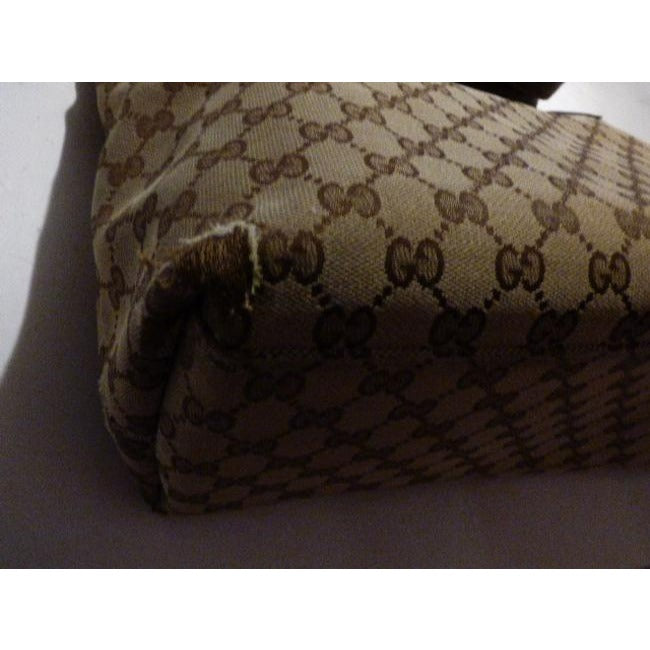 Gucci Supreme Bag W Guccissima Print Canvas Tote Red Green Handle Brown Leather And Gg Leather
