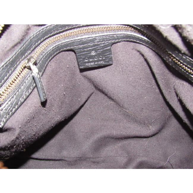 Gucci Vintage Pursesdesigner Purses Black Large G Logo Canvas And Black Leather Leathercanvas Hobo B