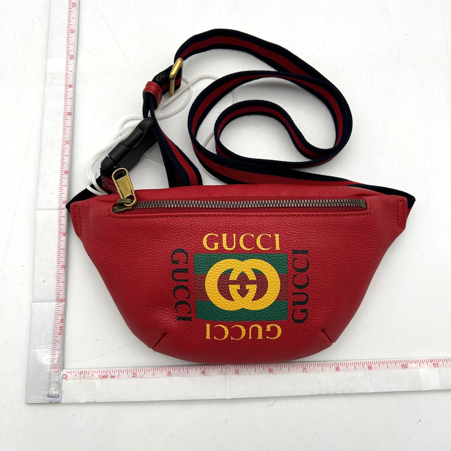 Gucci Red Leather Logo Belt Bag Gucci LA33160